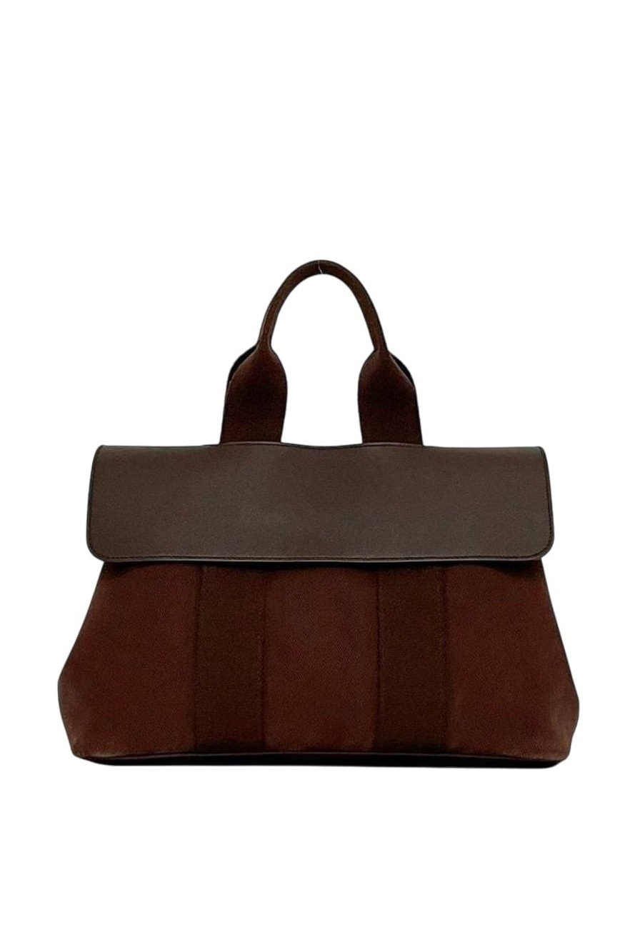Hermes Handbag Valparaiso PM Brown Canvas - Picture 1 of 11